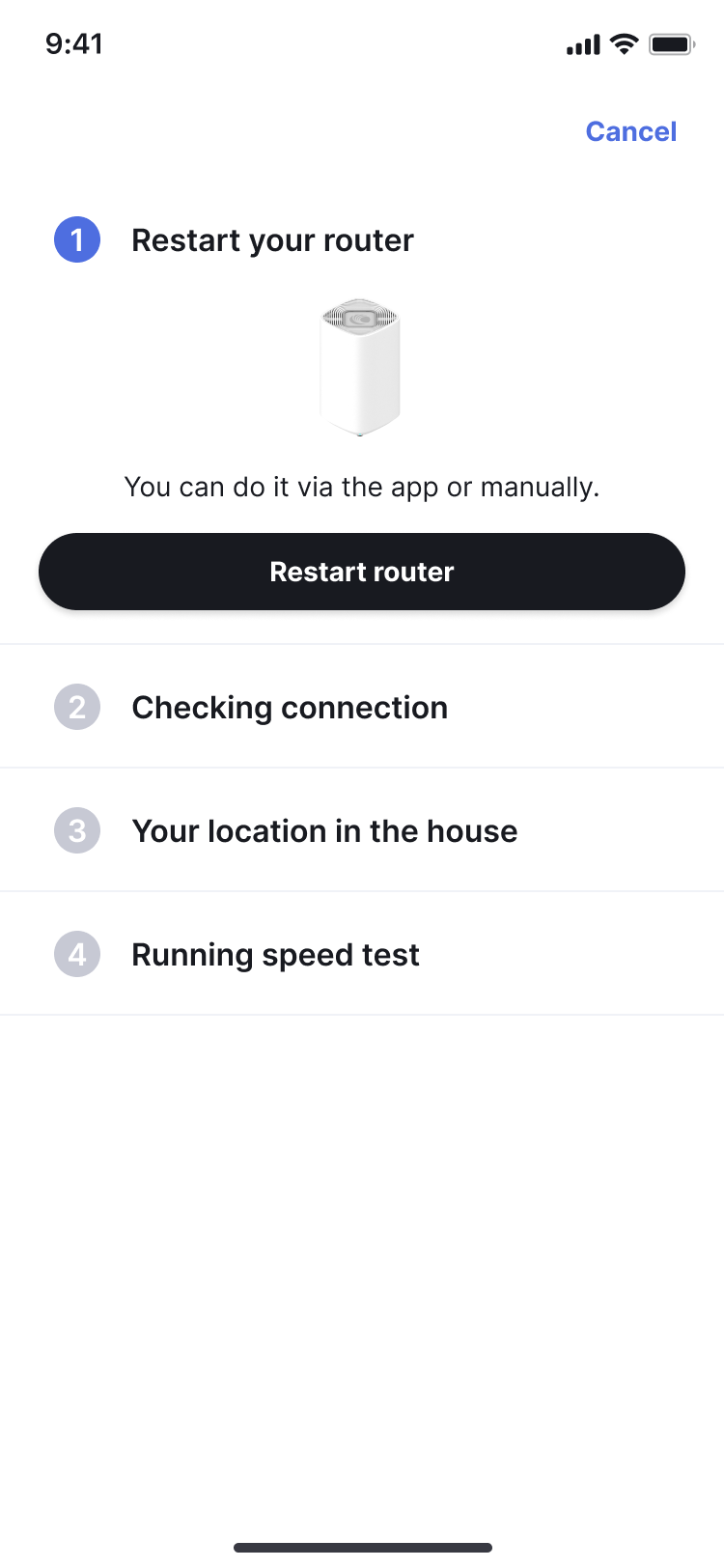 Guided Step 1: Cable & Power Check